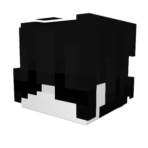 Dakzu Minecraft avatar head, 3D render