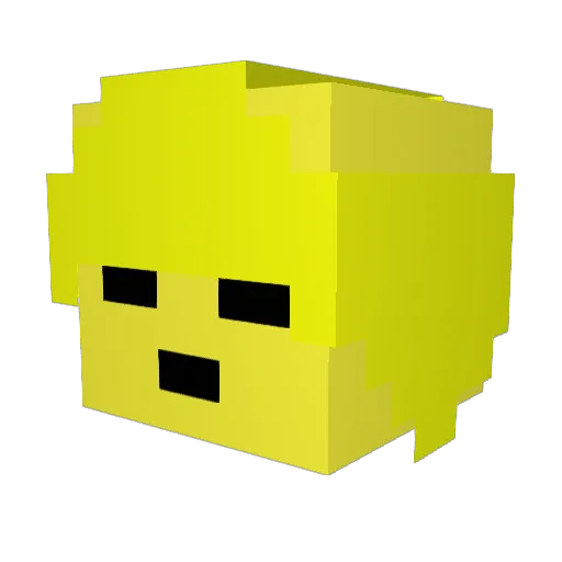 DalDaly2e Minecraft avatar head, 3D render