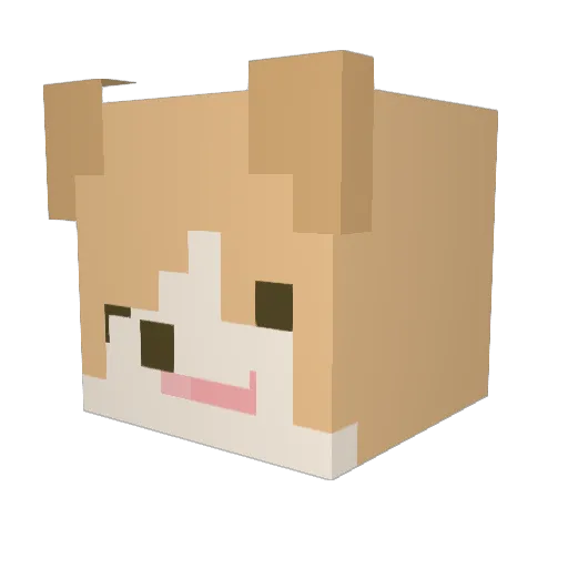 DalRo Minecraft avatar head, 3D render