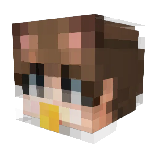 Dal_Peng Minecraft avatar head, 3D render