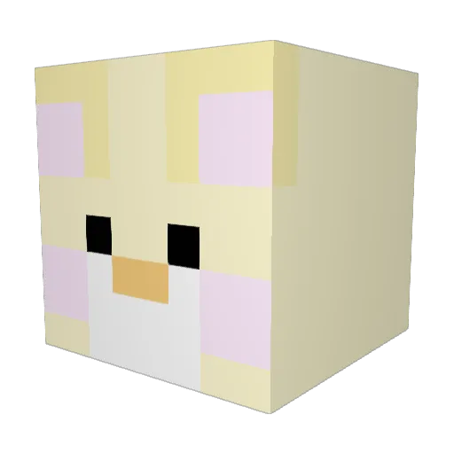 Dal_ma Minecraft avatar head, 3D render