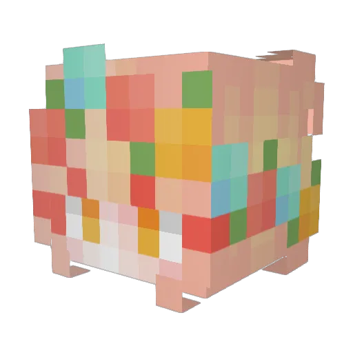 Dalae_nyang Minecraft avatar head, 3D render