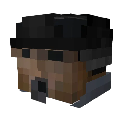 Dalafaar Minecraft avatar head, 3D render
