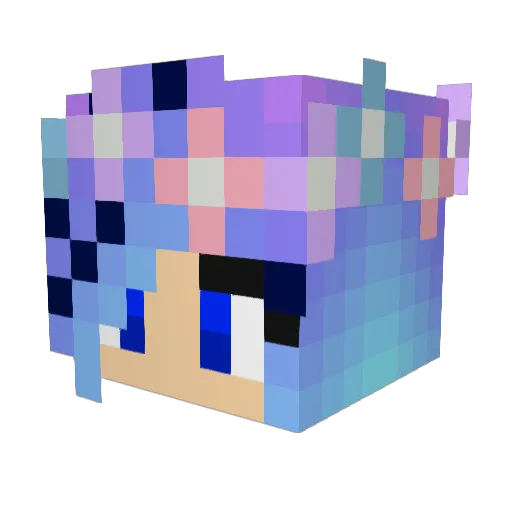Dalamon Minecraft avatar head, 3D render