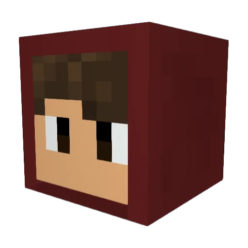 Daldigga Minecraft avatar head, 3D render