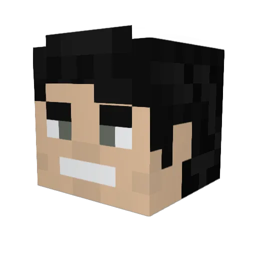 DaleCopper Minecraft avatar head, 3D render