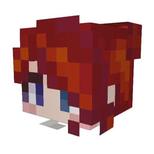 DaleZattau Minecraft avatar head, 3D render