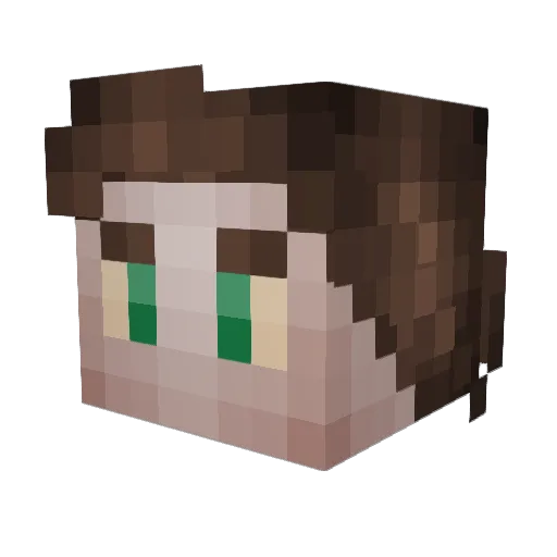 Daleak Minecraft avatar head, 3D render