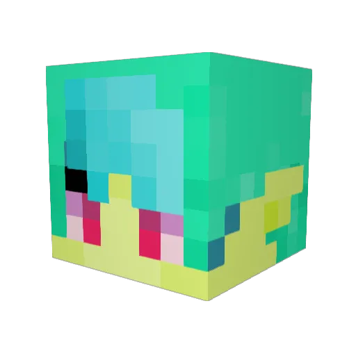 Dalehan Minecraft avatar head, 3D render