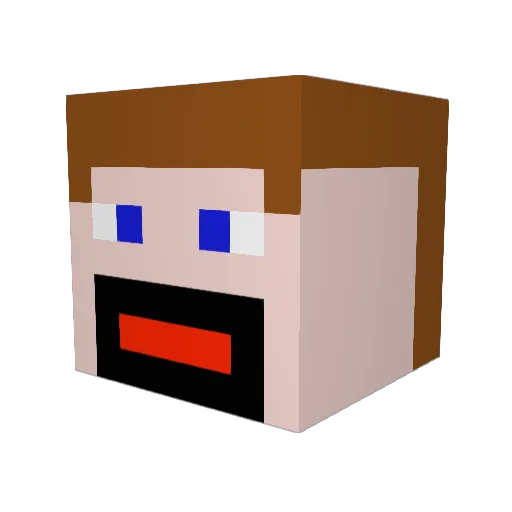 Dalek130 Minecraft avatar head, 3D render