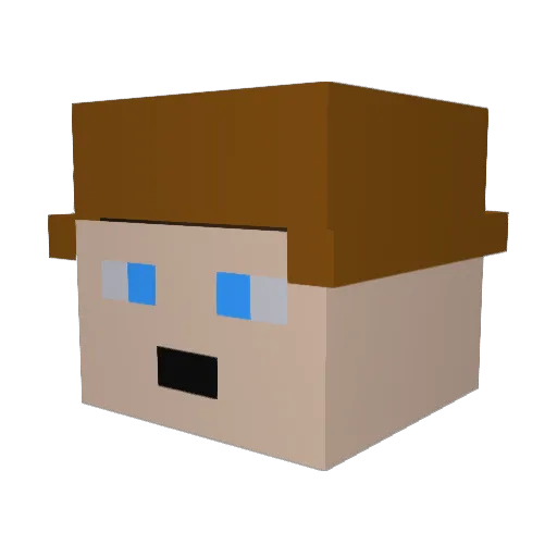 Dalenna Minecraft avatar head, 3D render