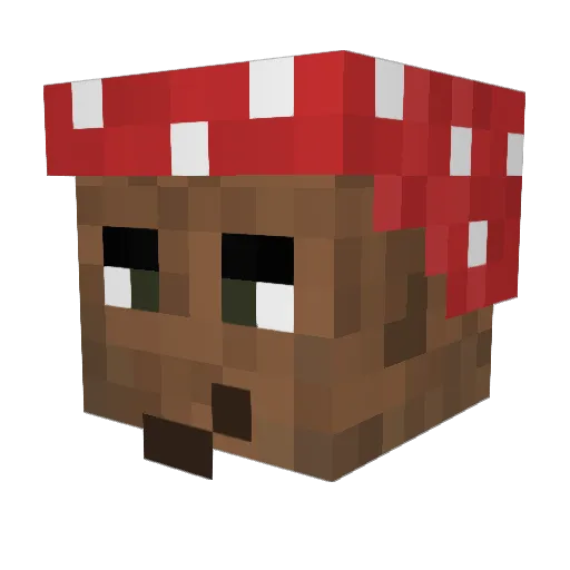 Daletfours Minecraft avatar head, 3D render