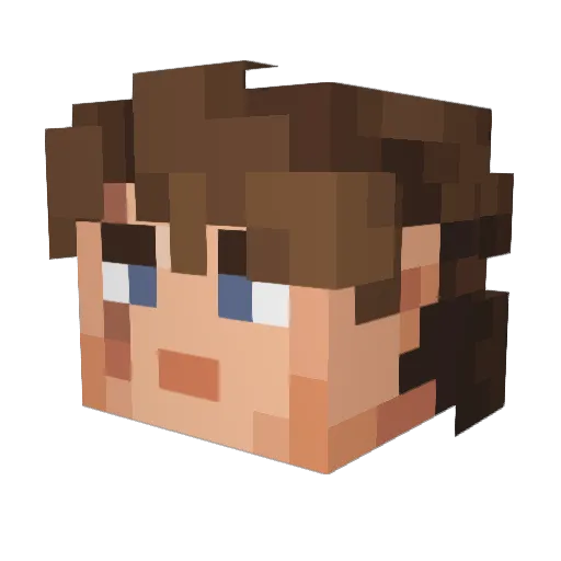 Dalexip Minecraft avatar head, 3D render