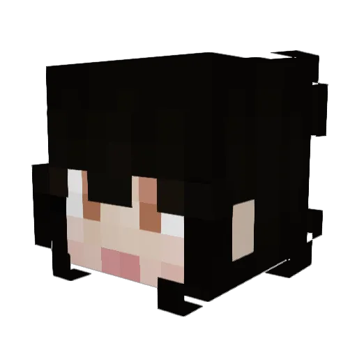 Daleyza Minecraft avatar head, 3D render