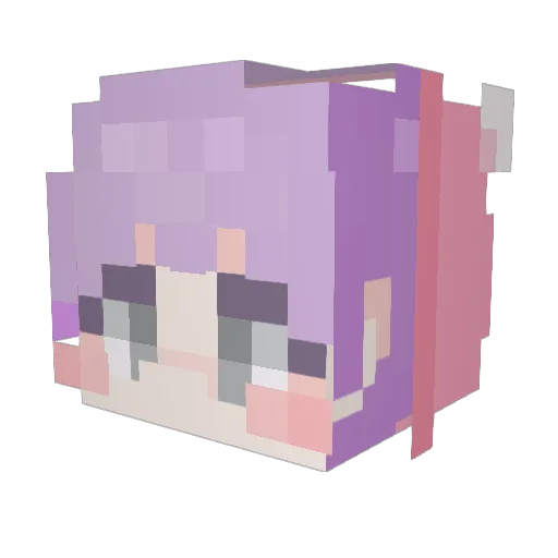 Dalhi_ Minecraft avatar head, 3D render