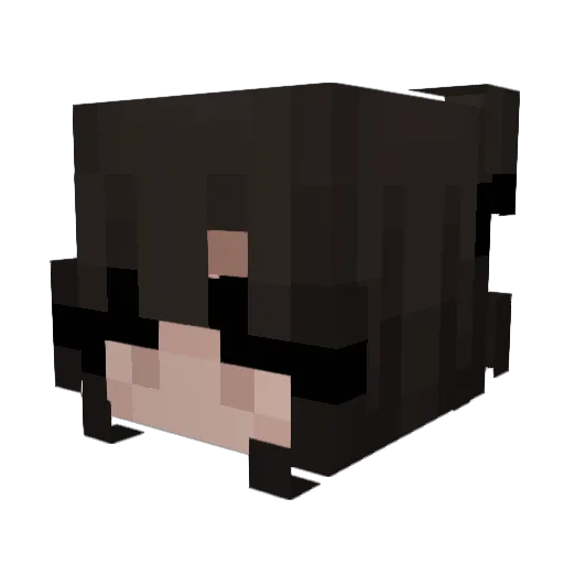 Dalhia Minecraft avatar head, 3D render