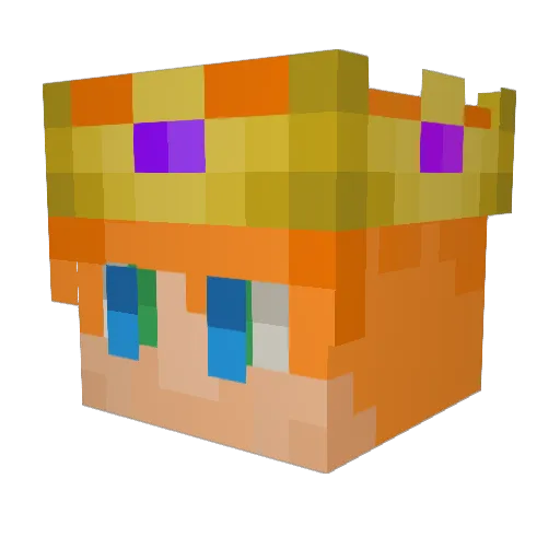 Dalikis Minecraft avatar head, 3D render