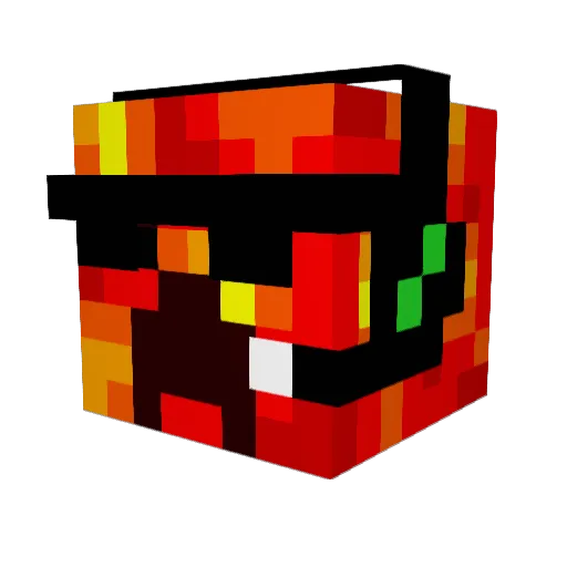 Daliusss Minecraft avatar head, 3D render