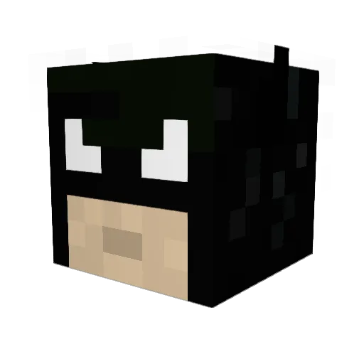 Dallik Minecraft avatar head, 3D render