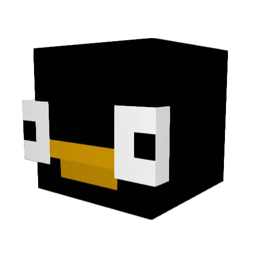 Dalltie Minecraft avatar head, 3D render