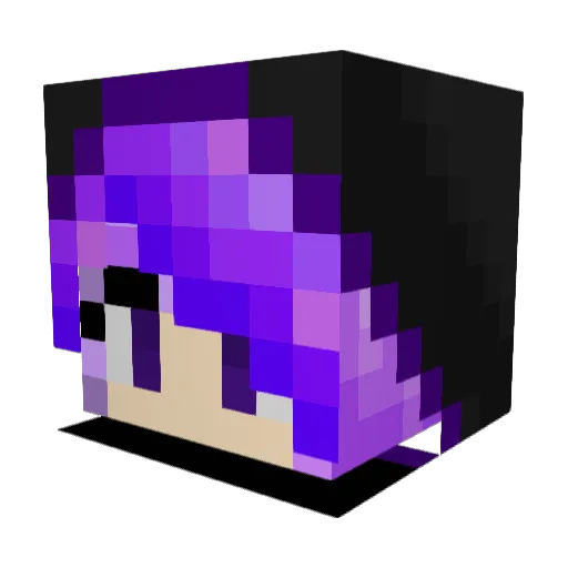 DallyDragon Minecraft avatar head, 3D render