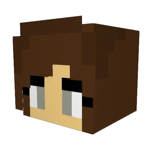 DallyGirl Minecraft avatar head, 3D render