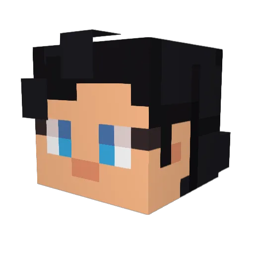 DallySolos Minecraft avatar head, 3D render