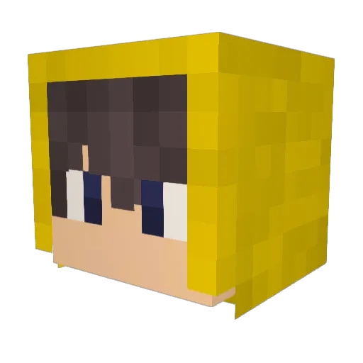 Dalmeromero Minecraft avatar head, 3D render
