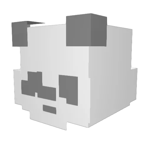 Dalokie Minecraft avatar head, 3D render