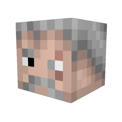 Dalorex_1 Minecraft avatar head, 3D render