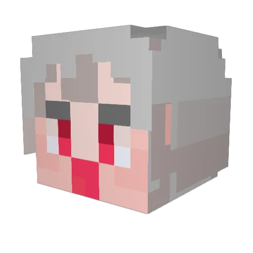 Dalpooh Minecraft avatar head, 3D render