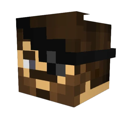 Dalrak_ Minecraft avatar head, 3D render