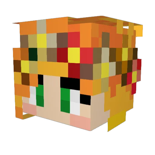 Daltondances Minecraft avatar head, 3D render