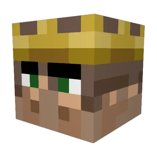 Daltoono Minecraft avatar head, 3D render