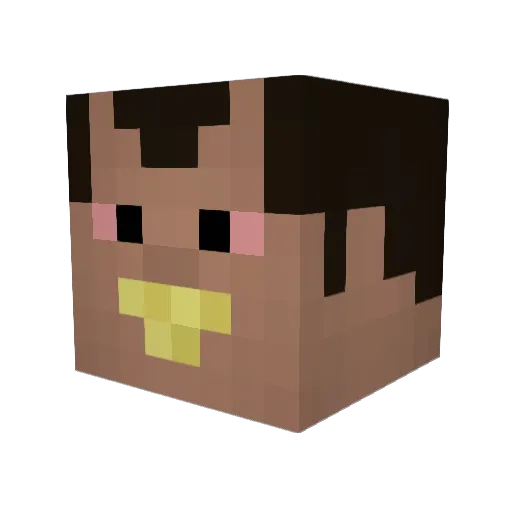 Dalva_Chupadora Minecraft avatar head, 3D render