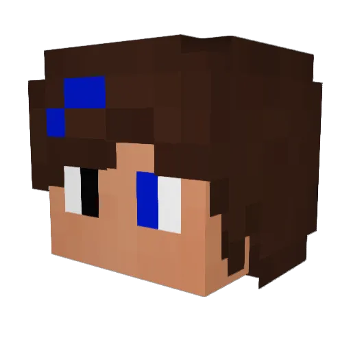 Daly69 Minecraft avatar head, 3D render