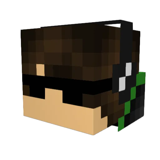 DalyDose Minecraft avatar head, 3D render