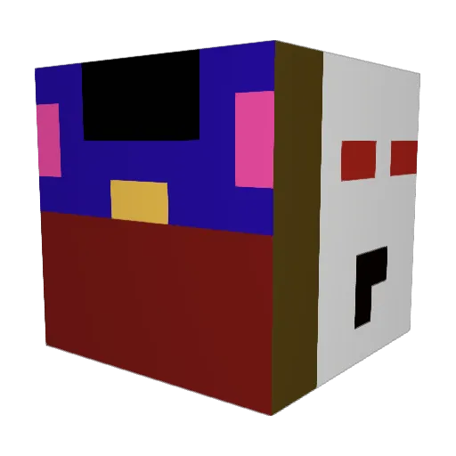 DalyLychee Minecraft avatar head, 3D render