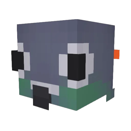 Dalynnu09 Minecraft avatar head, 3D render