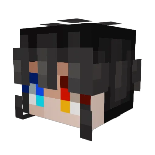 Dalyrkel Minecraft avatar head, 3D render