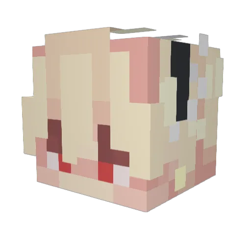 Dam1009 Minecraft avatar head, 3D render