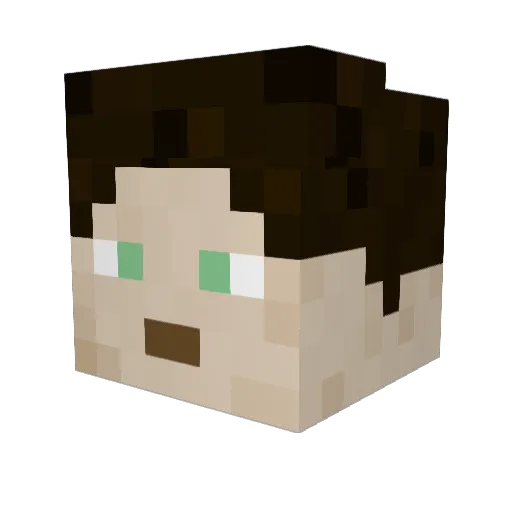 Dam1an__ Minecraft avatar head, 3D render