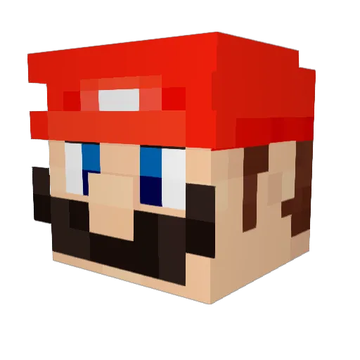 DamKaneki Minecraft avatar head, 3D render