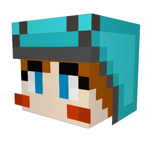 Dam_YO Minecraft avatar head, 3D render