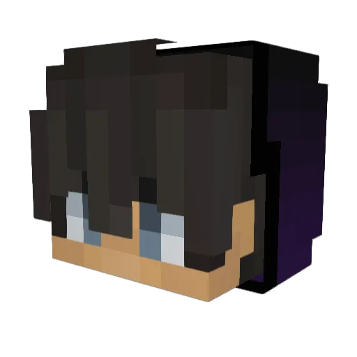 DamagedCR7 Minecraft avatar head, 3D render