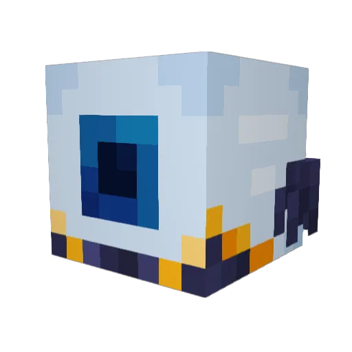 DamagedEyeball Minecraft avatar head, 3D render