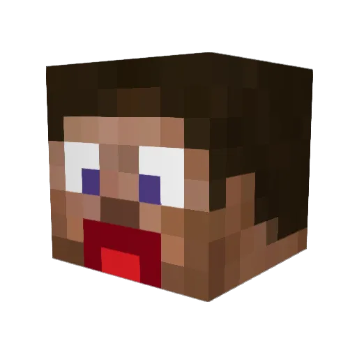 DamagesFew Minecraft avatar head, 3D render