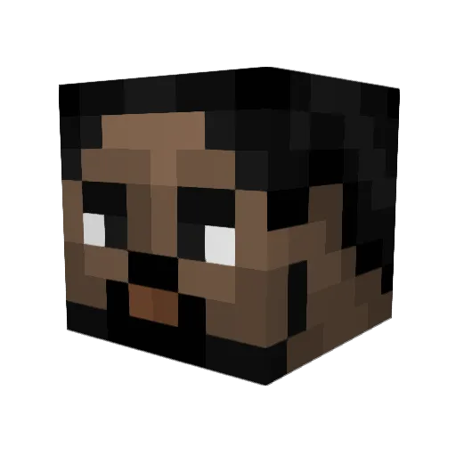 DamanZay Minecraft avatar head, 3D render