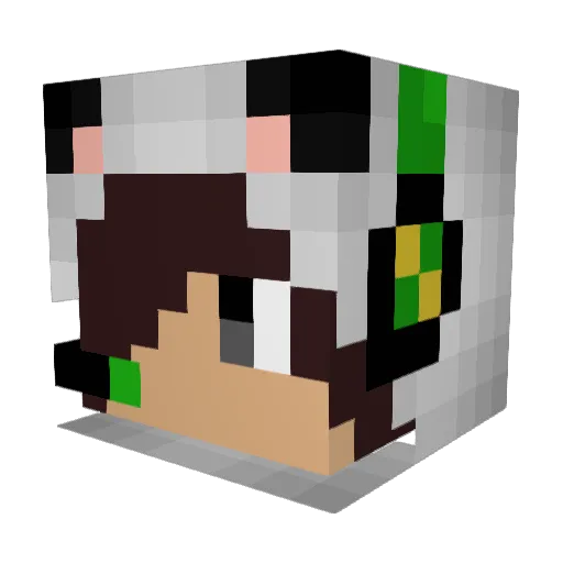 Damasen_ Minecraft avatar head, 3D render