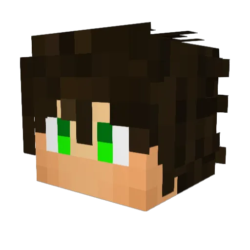 Damasxd Minecraft avatar head, 3D render